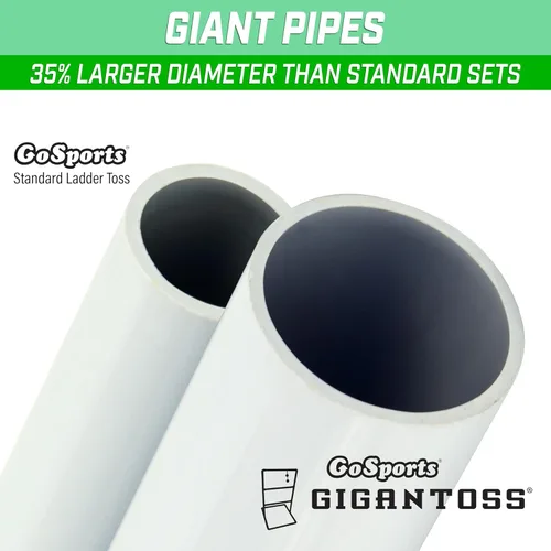 Vista 3 de GoSports Juego de lanzamiento de escalera prémium para exteriores con 6 bolos, estuche de transporte de viaje y rastreadores de puntuación, elige