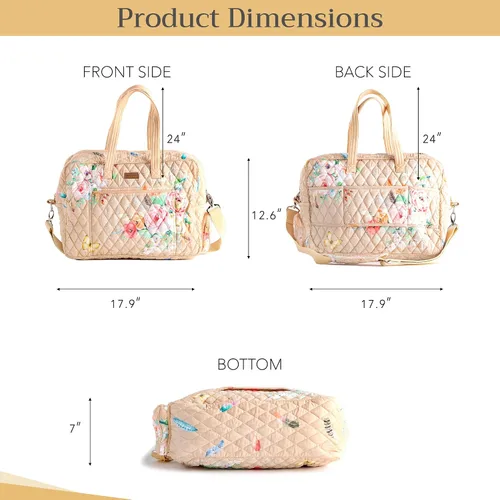 Vista 5 de Maison d' Hermine Bolsas de fin de semana para mujer, de algodón, acolchadas, para equipaje nocturno, bolsa de fin de semana para hombres, regalos