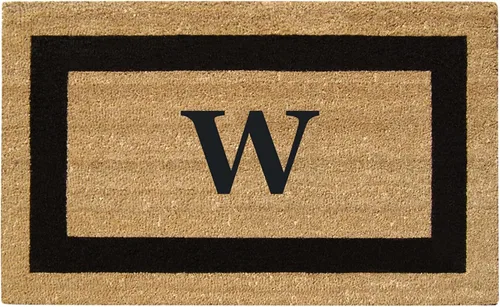 Vista 13 de Tapete de fibra de coco natural, para puerta de entrada, rectangular, resistente, para patio, atrapador de suciedad antideslizante, decoración