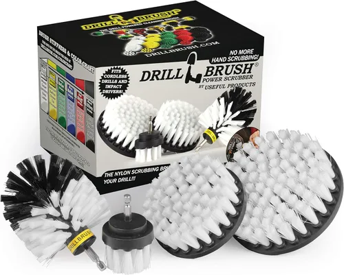 Vista 10 de Drillbrush Kit de limpieza para parrilla de barbacoa, cepillo seguro de nailon para parrilla, juego de cepillos de taladro, accesorios de limpieza