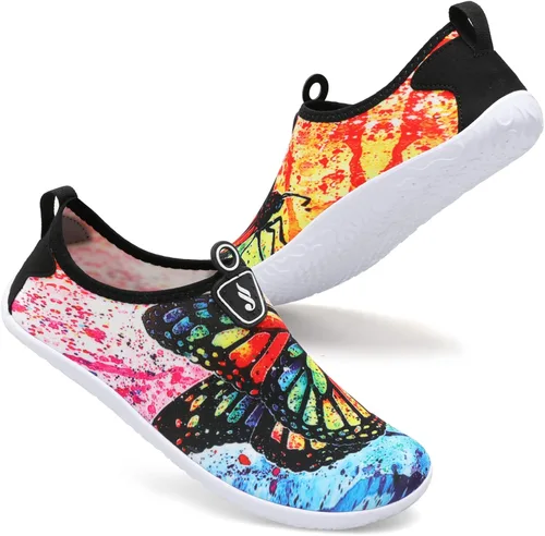 Vista 6 de JIASUQI Zapatos de agua atléticos para senderismo, playa, descalzos, natación, deportes, caminar, para mujeres y hombres