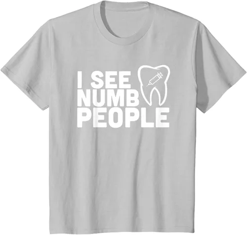 Vista 66 de I see Numb People - Camiseta de regalo para dentista dental, Negro, S
