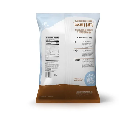 Vista 2 de Big Train - Mezcla de café helado con caramelo y café con leche, 3.5 libras (Paquete de 1)