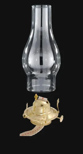 Vista 3 de B&P Lamp® Quemador de lámpara de queroseno #2 y chimenea transparente de 3" por 8