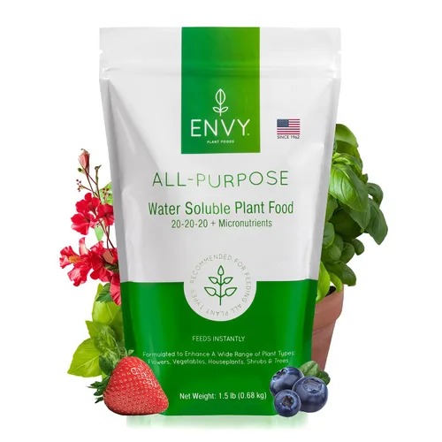 Vista 9 de ENVY Fertilizante para plantas multiusos, 0.5 libras, hace 50 galones, para plantas de interior y exterior, seguro para mascotas, soluble en agua