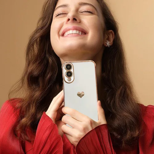 Vista 220 de phylla Funda de teléfono compatible con Samsung Galaxy A12 de 6.5 pulgadas, lindo corazón chapado en oro, elegante funda de lujo para mujer