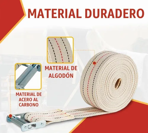 Vista 2 de Mytee Products Paquete de 2 correas móviles de piano de 2 pulgadas x 20 pies con hebilla de rodillo, hecha de correas de algodón