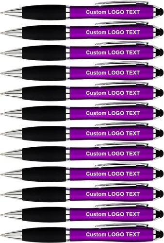Vista 9 de Bolígrafos personalizados con lápiz capacitivo para nombre, 50-500 unidades Custom Name Logo Text, 50 100 200 300 500 pcs Option, Bulk for Church