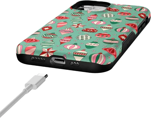 Vista 8 de Funda Casely para iPhone 12 Mini Todo Adornado Adornos Festivos Diseño Protector Audaz Diseño Compatible con MagSafe
