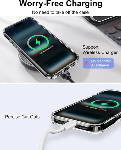 Vista 287 de HOOMIL Funda para iPhone 7 Plus/iPhone 8 Plus de 5.5 Pulgadas, sin amarillamiento, protección contra caídas, cubierta trasera dura transparente