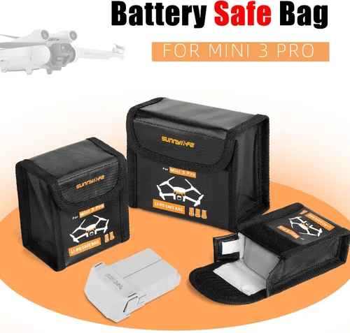 Vista 2 de Mini 3 4 5 Pro Lipo Bolsa de batería para DJI Mini 5/4/3 Pro/Flip RC Cámara Drone Accesorios ignífugos a prueba de explosiones Baterías Funda