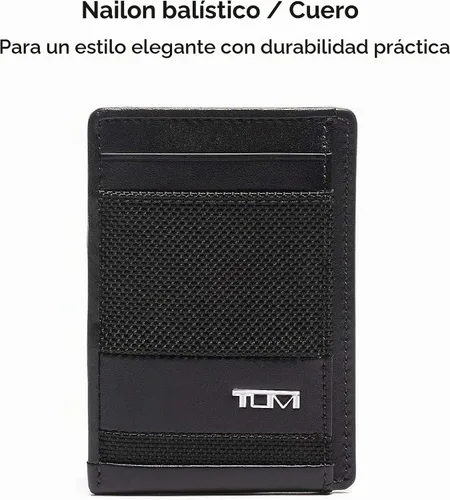 Vista 6 de TUMI Estuche para tarjetas con clip para dinero Alpha Negro