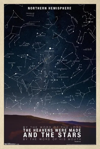 Vista 10 de Póster de pared de The Stars, 22.4 pulgadas de largo x 14.7 pulgadas de ancho, versión enmarcada de madera de granero