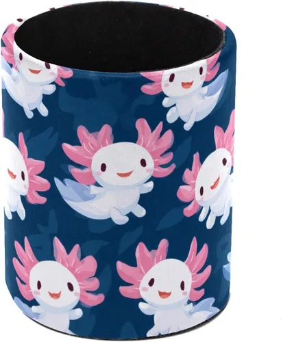 Vista 14 de Taza de PVC para escritorio, taza de lápiz rosa con mariposas para organizador de bolígrafos de escritorio, soporte para brochas de maquillaje