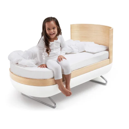 Vista 6 de Ubabub Cuna convertible Pod 2 en 1 con kit de conversión de cama junior Natural