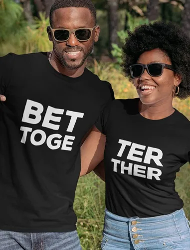 Vista 4 de Better Together - Camisas a juego para parejas regalos para él y ella trajes de pareja