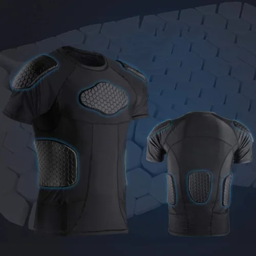 Vista 3 de Topeter - Camiseta de compresión acolchada para hombre