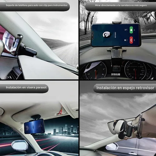 Vista 7 de Downhill 1 PC Soporte para smartphone para salpicadero de coche, soporte para smartphone con rotación de 360 grados, soporte multifuncional