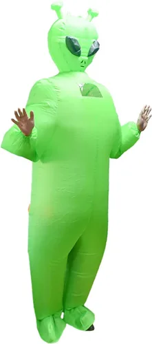 Vista 4 de Disfraz de alienígena inflable para jóvenes, unisex, Halloween y cosplay