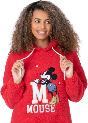 Vista 3 de Disney Mickey Mouse - Conjunto de pijama para mujer, sudadera con capucha roja con pantalones de leggings, regalos de ropa de descanso