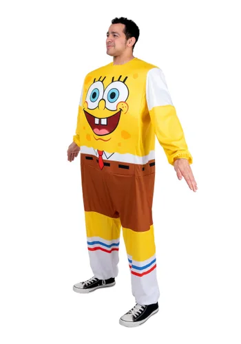 Vista 3 de Disfraz de Mono Adulto de Bob Esponja Multicolor