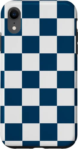 Vista 25 de Checkered Navy Blue and White Checkerboard Case for iPhone 17