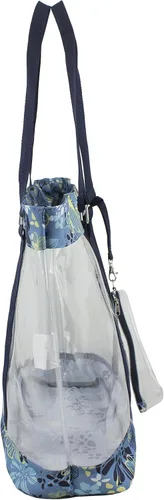 Vista 3 de Eastsport Bolsa transparente de lujo con pulsera gratis, aprobada por el estadio, duradera, transparente, cierre de cremallera, perfecta
