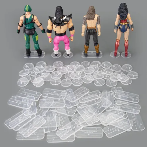 Vista 9 de SIXPOINTS 36 piezas de base redonda de plástico negro para figuras, soportes de soporte de 6 pulgadas compatibles con figuras de juguete 1/12 Marvel