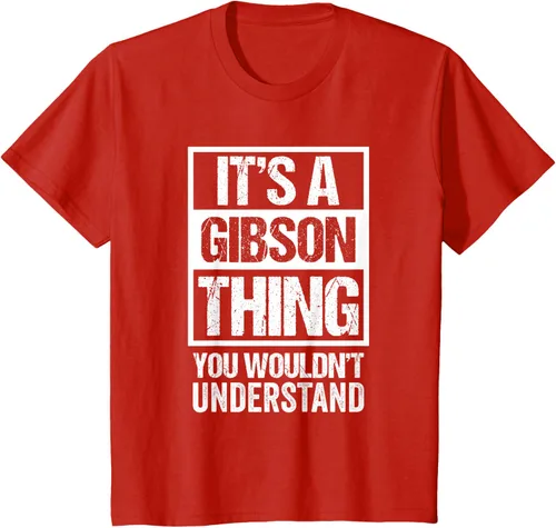 Vista 57 de It's A Gibson Thing You would Not Understand - Camiseta con nombre familiar, Negro, S