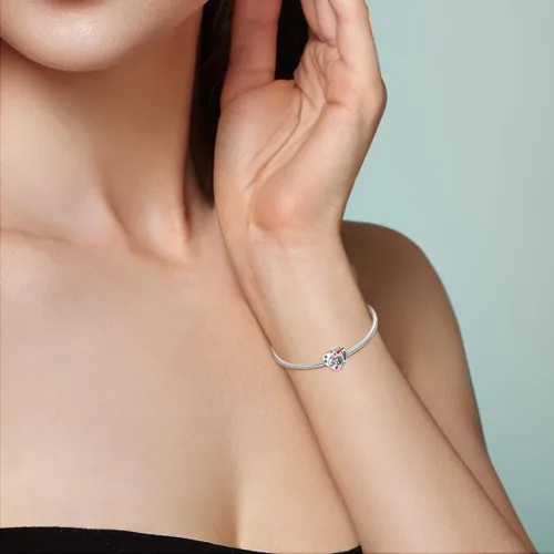 Vista 5 de MULA Dijes de plata de ley 925 para pulseras y collares, lindos gatos, perros, elefantes, animales, familia, cuentas, colgantes, joyería para mujer