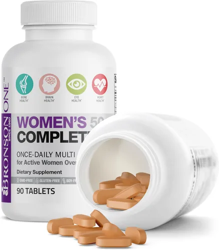 Vista 4 de Bronson ONE Daily Multivitamínico Multimineral Completo 50+ para mujer, 90 tabletas
