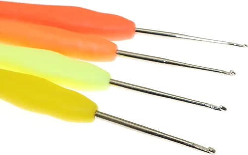 Vista 2 de Lind Kitchen 4 ganchos de ganchillo, kit de ganchos de ganchillo de encaje con mango multicolor, agujas de metal para tejer con asas suaves