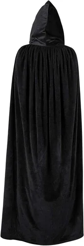 Vista 3 de Century Star - Capa de terciopelo con capucha para mujer, de longitud completa, unisex, capa de Halloween, Navidad, capa de fiesta