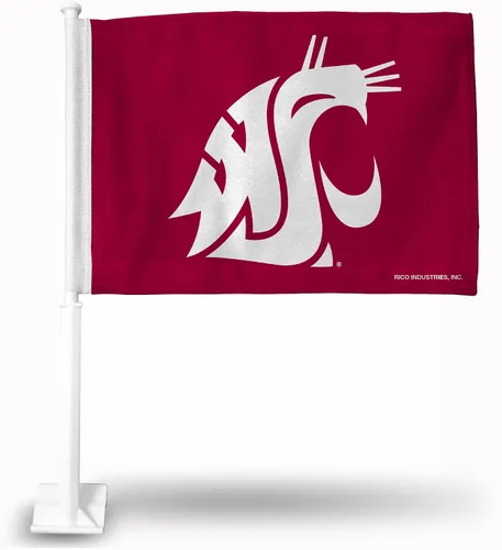 Vista 9 de Rico Industries Bandera de coche de doble cara de la NCAA, gran accesorio para automóvil