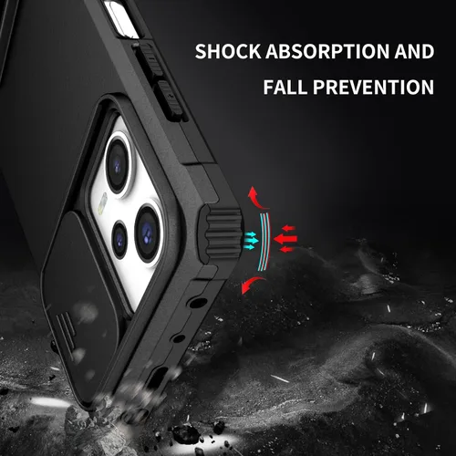Vista 6 de Funda compatible con Samsung Galaxy M13 5G/A04 Dimensional Soporte Ventana Corredera Teléfono Móvil Funda Protectora a Prueba de Golpes para Samsung