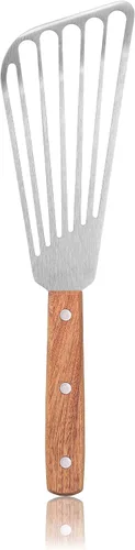 Vista 4 de Paleta para pescado con mango de madera, hoja de 6,5", de plata, modelo 43068 de New Star Foodservice