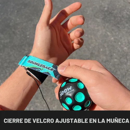 Vista 7 de Waboba Bola de Retorno Bounceback Negra y Azul Lunar, Bolas Hiper Rebote, Rebote Extremo y Diversión, Bola de Rebote Super Alto para Juegos Activos