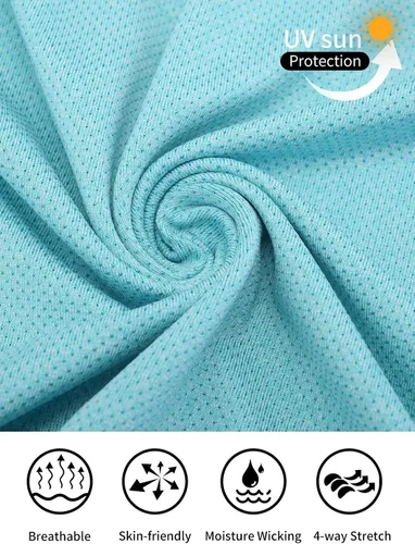 Vista 4 de Polo de golf para hombre, de secado rápido, ligero, de manga corta, camisetas con cuello SPF para exteriores