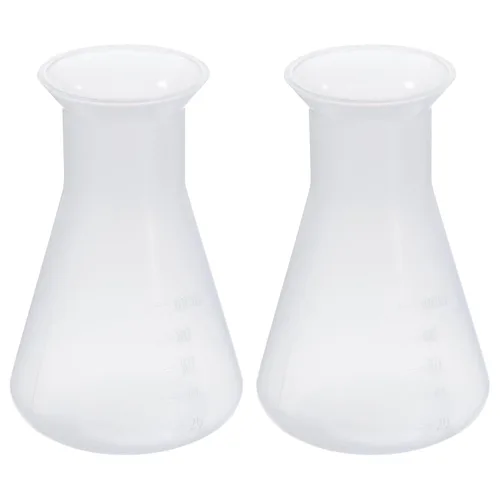Vista 10 de PATIKIL Erlenmeyer - Frasco de plástico de 1.7 fl oz, paquete de 2 frascos cónicos de boca ancha para laboratorio, transparente