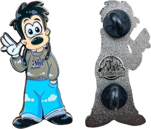 Vista 2 de Max Enamel Pin - 2 Inch Zinc Alloy Lapel Pin - Funny Enamel Pins, 90s Pin, Cool Kid Art