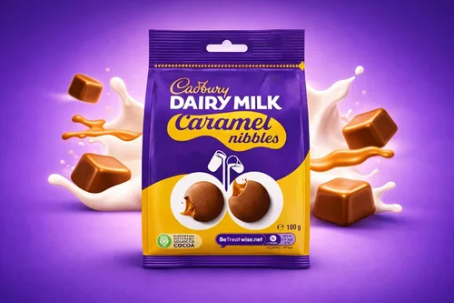 Vista 3 de Cadbury Bocadillos de caramelo de leche láctea, 3.53 oz, paquete de 6