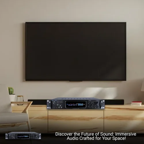 Vista 8 de Vaiyer Kit de sistema de audio para el hogar, amplificador Bluetooth de 7.2 canales de 1500 W