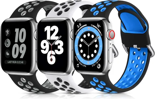 Vista 6 de Lerobo Paquete de 4 correas compatibles con Apple Watch de 1.732 pulgadas, 1.654 pulgadas, 1.772 pulgadas, 1.614 pulgadas, 1.575 pulgadas, 1.575