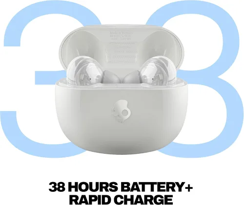 Vista 3 de Skullcandy Rail ANC Auriculares Inalámbricos, Auriculares Bluetooth, Cancelación Activa de Ruido, Hasta 38 Horas de Batería, Micrófono para iPhone