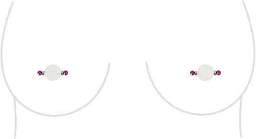 Vista 10 de Anillo de Pezón Falso Sin Perforación Barbell Stud Piercing Falso Joyería Corporal Para Mujeres