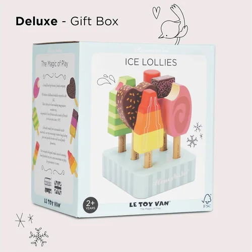 Vista 7 de Le Toy Van Honeybake Collection - Juego de paletas de hielo, juguetes de madera de primera calidad para niños a partir de 3 años (TV284)