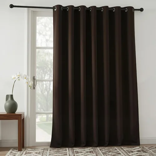 Vista 75 de RYB HOME Cortinas portátiles para puerta con privacidad, cortinas opacas y aislantes térmicas para dormitorio, armario, sala de estar, comedor, Beige