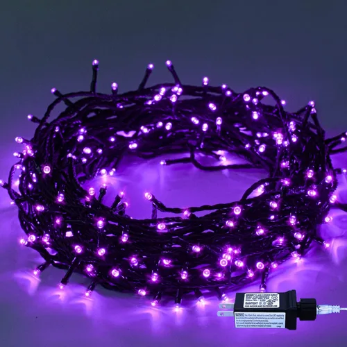 Vista 9 de Cadena de luces de Navidad para interiores – 220 LED de 82 ft, 8 modos de memoria, enchufe de extremo a extremo, impermeable decorativo para Azul