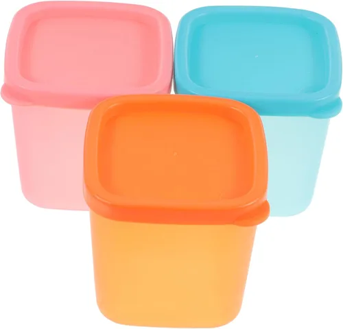 Vista 4 de BESTonZON Tarro casero redondo apilable, 9 unidades, para almacenamiento de sorbetes de terrario, postre de alimentos, yogur, congelador, portátil