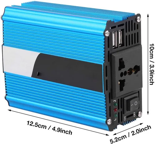 Vista 4 de 500W DC 12V a AC 220V-240V pico 600W convertidor de coche adaptador USB dual